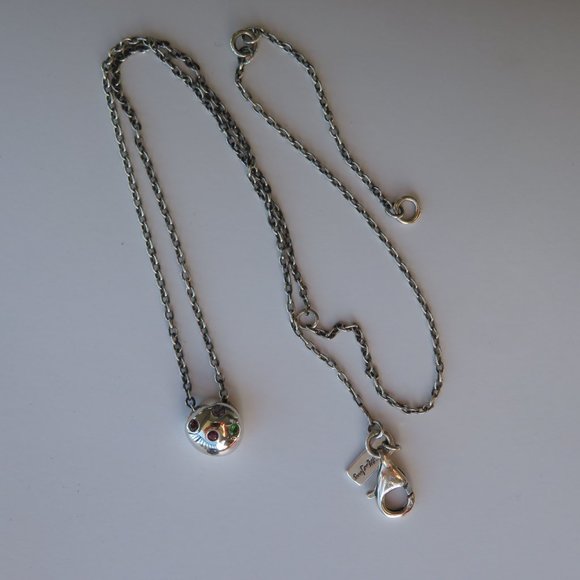 Elizabeth And James Small Mushroom Pendant On Chain Sterling Silver CZ - Picture 6 of 14